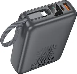 Портативний акумулятор Hoco Q39 Eminente 22.5W+PD20W 20000mAh metal grey - мініатюра 3