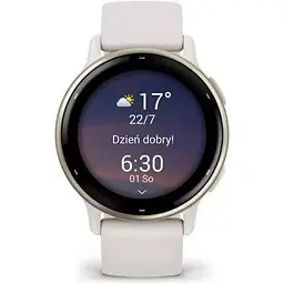 Смарт-годинник Garmin vivoactive 5 Cream Gold Aluminum Bezel with Ivory Case and Silicone Band (010-02862-11) - мініатюра 5