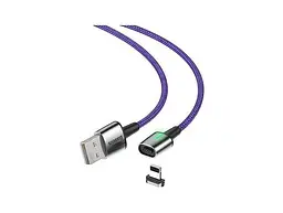 Кабель Baseus Zinc Magnetic Cable USB to Lightning 2.4A 1m CALXC-A05 Purple - мініатюра 2