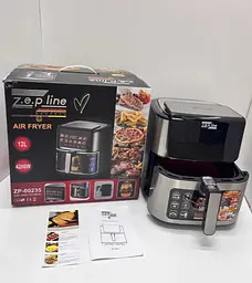 Аерофритюрниця Zepline ZP-00235 на 12л аерогриль з сенсорним керуванням на 2 ТЕНа 4200Вт Чорний - мініатюра 8