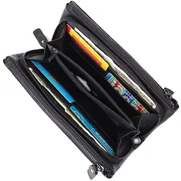 Практичний шкіряний гаманець на три відділення ST Leather 20,5х10,5х3 см acs0029687 - мініатюра 6