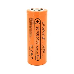 Акумулятор 26700 Li-Ion 5000mah 5100-5200mah, 3.7V (2.75-4.2V), Orange Liitokala (Lii-52S)