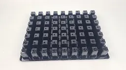 Касета пластикова для розсади 63 V-осередків, 74 мл, розмір 43,5 см*32,5×5,5 см - мініатюра 2