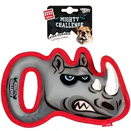 Іграшка для великих собак GiGwi Mighty Challenge Носоріг з пискалкою M 25 см - мініатюра 2