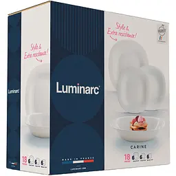 Сервіз Luminarc Carine White 18 приладів (N2184) - мініатюра 4