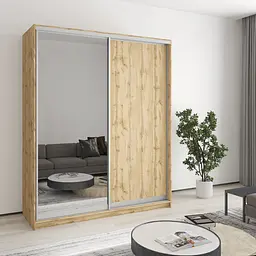 Шафа-купе дводверна MebelStar Стандарт AL ДСП/Дзеркало 170x60x210 см Дуб тахо (MBS-3475)