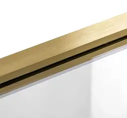 Шторка для ванни Rea Agat-2 100 brushed gold складана REA-K9777, Універсальна, прозорий, золотий - мініатюра 4