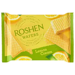 Упаковка вафель Roshen Wafers з лимонною начинкою 72 г х 22 шт