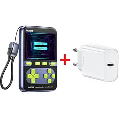 Павербанк та ігрова консоль Remax FCP-13 / 10000 мАг / 20Вт / USB-C, Lightning / PD+QC / Синій