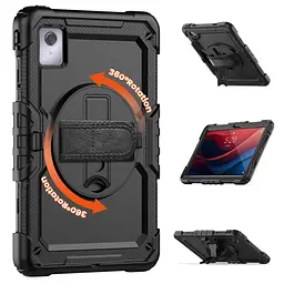 Чохол Rugged 3 Layers броньований протиударний з захистом Lenovo Tab K11 Plus 11.45 TB352FU 2025 Чорний - мініатюра 2