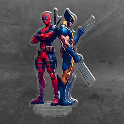 Акрилова колекційна фігурка Marvel Дедпул і Росомаха 15 см