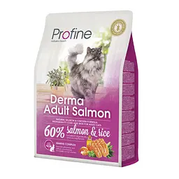 Сухий корм для довгошерстих котів Profine Cat Derma, з лососем і рисом, 2 кг