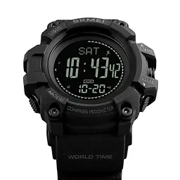 Наручний годинник чоловічий Skmei 1356 Black, 1356BK (12304) - мініатюра 3
