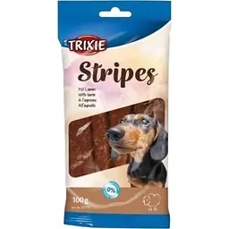Ласощі для собак Trixie Stripes полоски з ягням 100 г