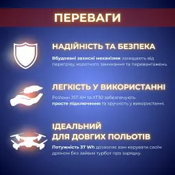 Акумулятор RadioMaster 2S 5000 mAh FPV JST-XH та XT30, TX16S, TX12, BOXER (19261) - мініатюра 8