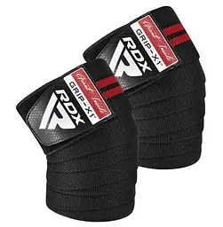 Бинти на коліна RDX GYM KNEE WRAP R11 BLACK/RED (WAH-KR11BR)