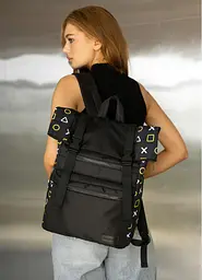 Жіночий рюкзак Sambag Roll Top чорний оксфорд 41 х 30 х 16 см (24238731) - мініатюра 5
