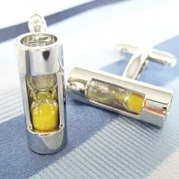 Запонки Пісочний Годинник Жовті Handmade acs0005828 - мініатюра 3