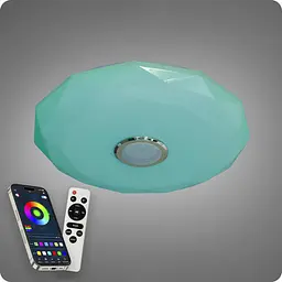 Люстра світлодіодна 517 Dlight RGB з пультом і колонкою 80Вт Білий (02157)