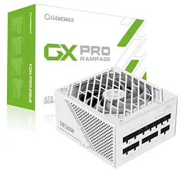 Блок живлення 1050 Вт, GX-1050 PRO, White, модульний GameMax teh0028859 - мініатюра 6