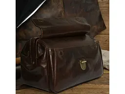 Саквояж із натуральної шкіри Italico 8051 коричневий 38×23 (з ручкою 30)×21 см TONY PEROTTI sum0029139 - мініатюра 6