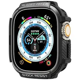 Захисний чохол Spigen Rugged Armor Black для Apple Watch Ultra/Ultra 2 49mm (ACS05456) - мініатюра 5
