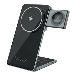 Бездротовий зарядний пристрій MAKE 3в1 Qi2 15W PS3