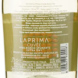 Ігристе вино Sui Nui La Prima Cuvee Extra Dry, біле, екстра-сухе, 0,75 л - мініатюра 3