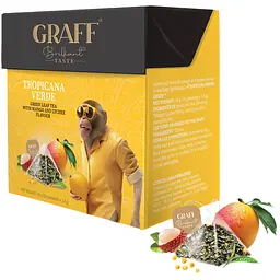 Чай зелений Graff Tropicana verde у пірамідках 36 г (20 шт. х 1.8 г)  - мініатюра 2