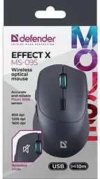 Миша Effect X MS-095 black (52095) Defender teh0022083 - мініатюра 5