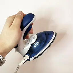 Дорожня міні праска з функцією вертикального відпарювача Mini Steam Iron HT-558B 1000Вт Синій - мініатюра 3