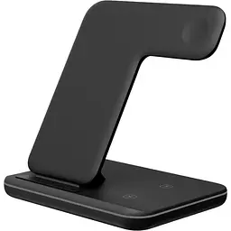 Бездротовий зарядний пристрій RIAS Q84 Qi 3в1 Black
