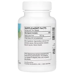 Альфа-ліпоєва кислота Alpha-Lipoic Acid 300 mg 60 Capsules Thorne vit0006585 - мініатюра 2