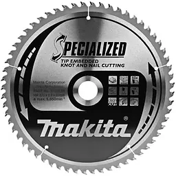 Диск пиляльний по дереву 270х30 мм 60T Makita Makblade Plus qulet cutting B-09531