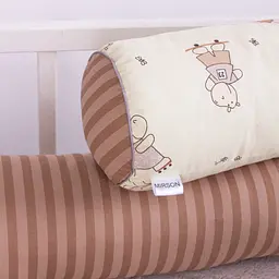 Захисні валики-бортики MirSon Kids Time 18-0009 Happy Hipos, бежеві, 2 шт. - мініатюра 4
