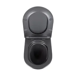 Унітаз підвісний Qtap Robin New Ultra Quiet безобідковий з сидінням Soft-close Black matt QT13332381АSMB, Чорний матовий - мініатюра 6