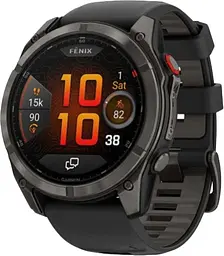 Смарт-годинник Garmin Fenix 8 Pro 51 mm AMOLED Carbon Gray DLC Titanium with Black/Pebble Gray (010-03199-00/01)