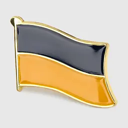 Брошка Прапорець України хвил-2 Різнокольоровий (2000990296412A)
