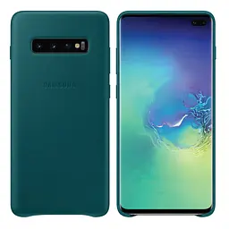 Чохол шкіряний протиударний Leather Cover EF-VG975LGEGRU для Samsung Galaxy S10 Plus (6.4") Green