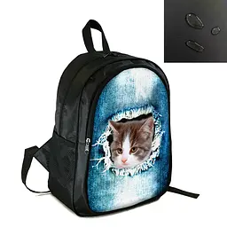 Рюкзак міський/шкільний 38×28см з принтом з котом/кошеням дитячий, підлітковий, спортивний (4140)