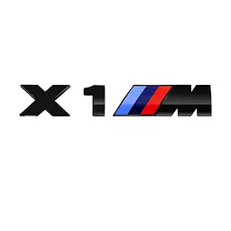 Емблема напис X1M для BMW чорна глянцева 165х28 мм пластик (на скотчі)
