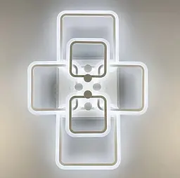 Світлодіона LED люстра на 2+2+2 ріжки квадратної форми Line.F RGB підсвітка Немає - мініатюра 2