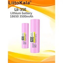 Високоємний акумулятор LiitoKala Lii-35E 18650 3500mah без захисту (Рожевий) - мініатюра 6