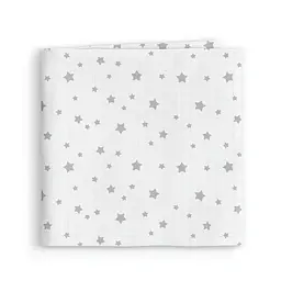 Пелюшки муслінові Cosas Grey Starfall 75x75 см, білі - мініатюра 2