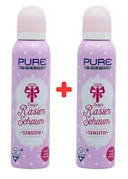 Пена для бритья женская Pure&Basic Sensitiv 150 мл + 150 мл в подарок