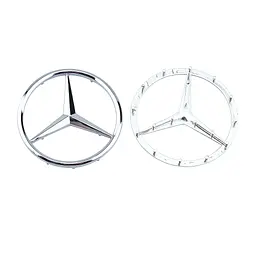 Емблема керма Mercedes-Benz хром 52 мм пластик (на тонких напрямних) - мініатюра 2