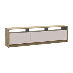 Тумба ТВ Doros U3 Дуб Артізан/Кашемір ДСП 180х33х43 (41516203) - мініатюра 3