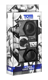 Набір ерекційних кілець Tom of Finland 3 Piece Cock Nuts, 2.544 см - мініатюра 3