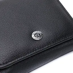 Гаманець для жінок з натуральної шкіри горизонтального формату ST Leather 22722 чорний - мініатюра 8