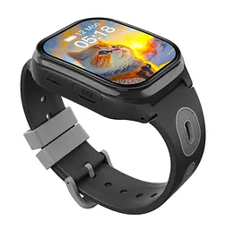 Розумний дитячий смарт годинник Lemfo AS-06 з прослушкою, GPS трекером, 16GB пам’яті та висувною HD-камерою До 5 днів роботи Чорний - мініатюра 5